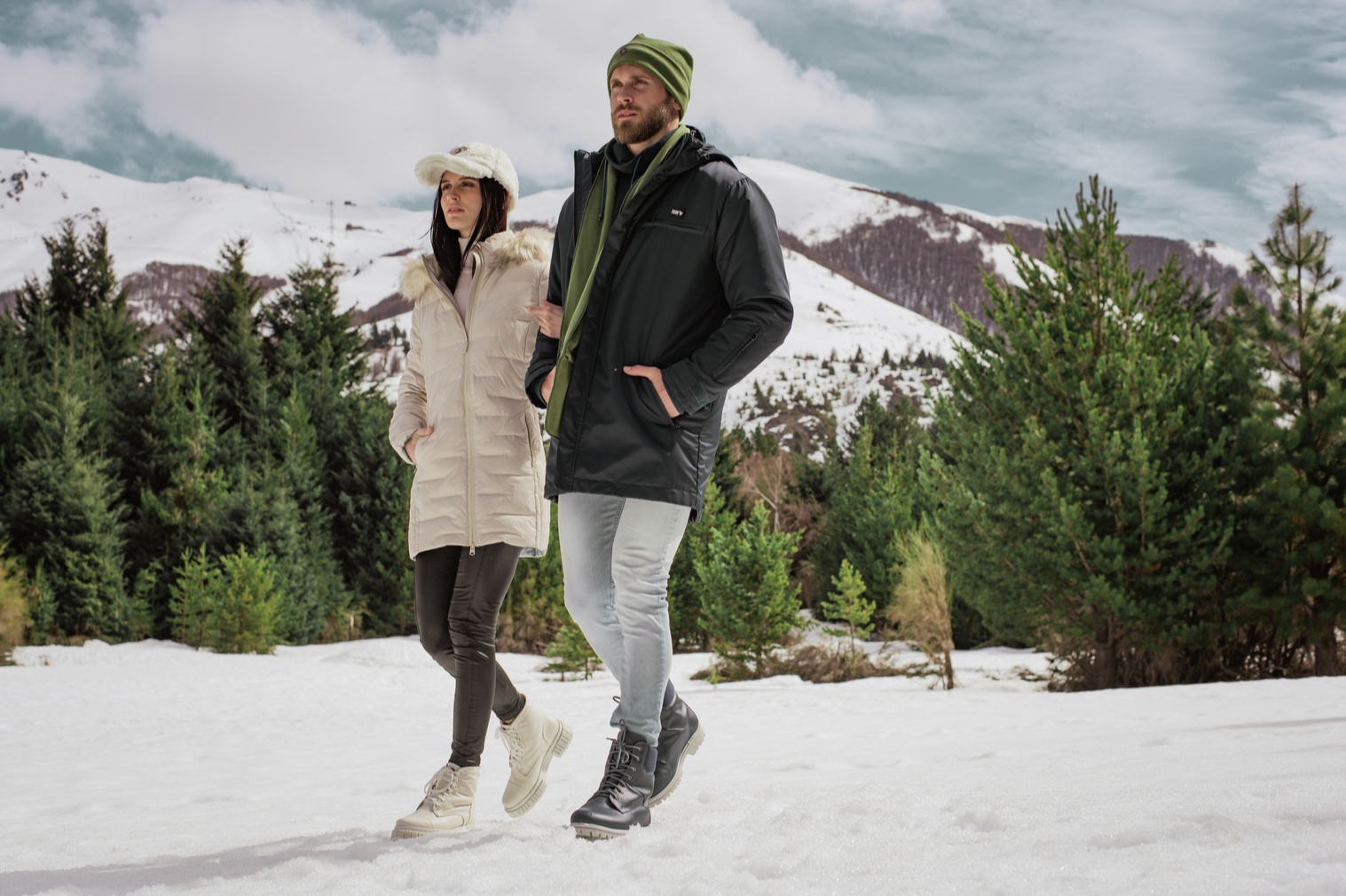casacos robustos para neve