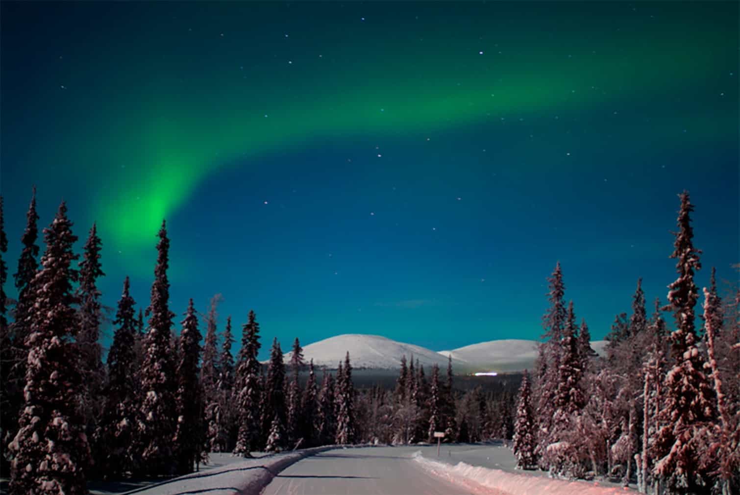 Aurora Boreal Céu Finlândia 