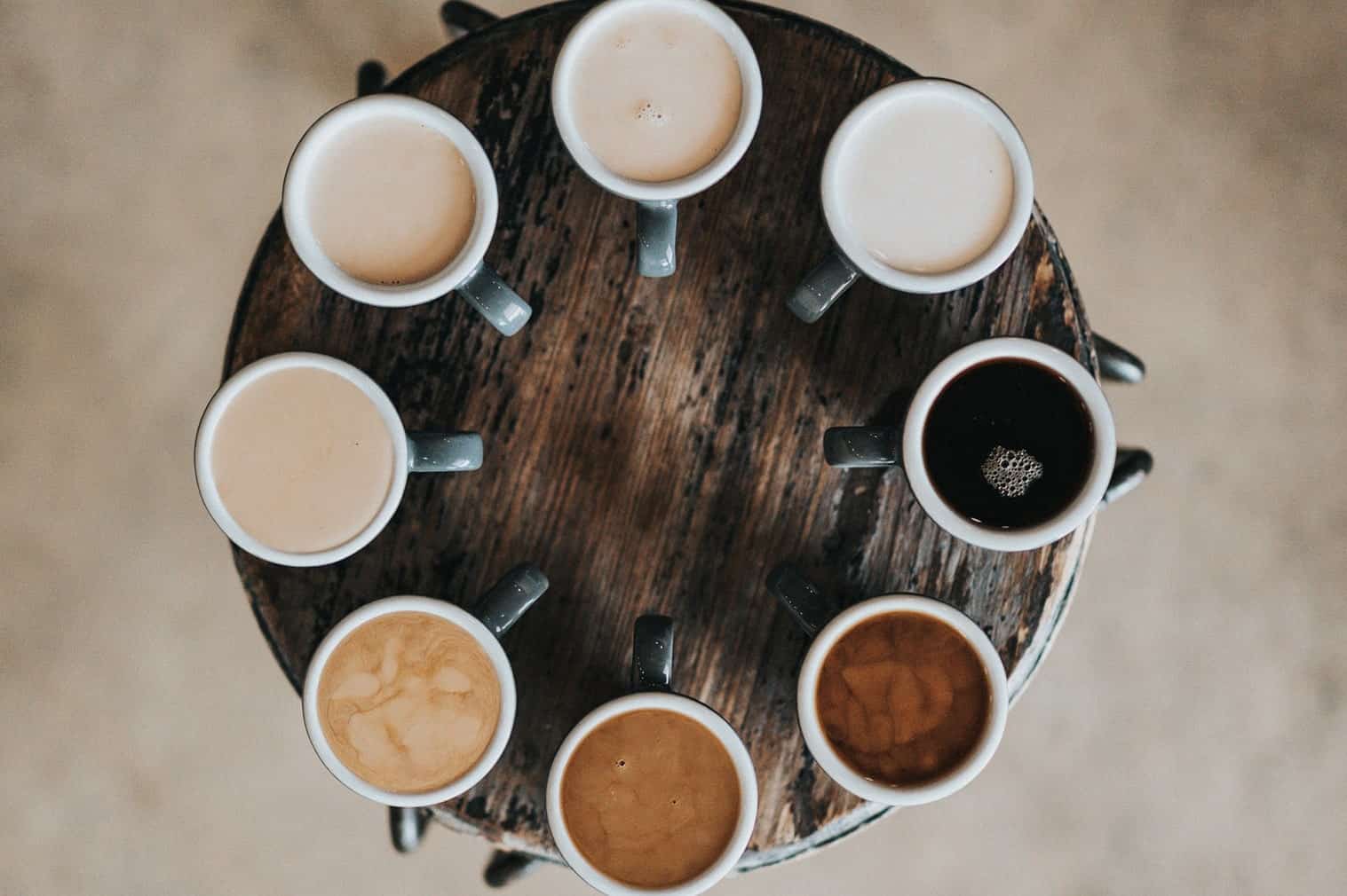 Tipos de bebida com café
