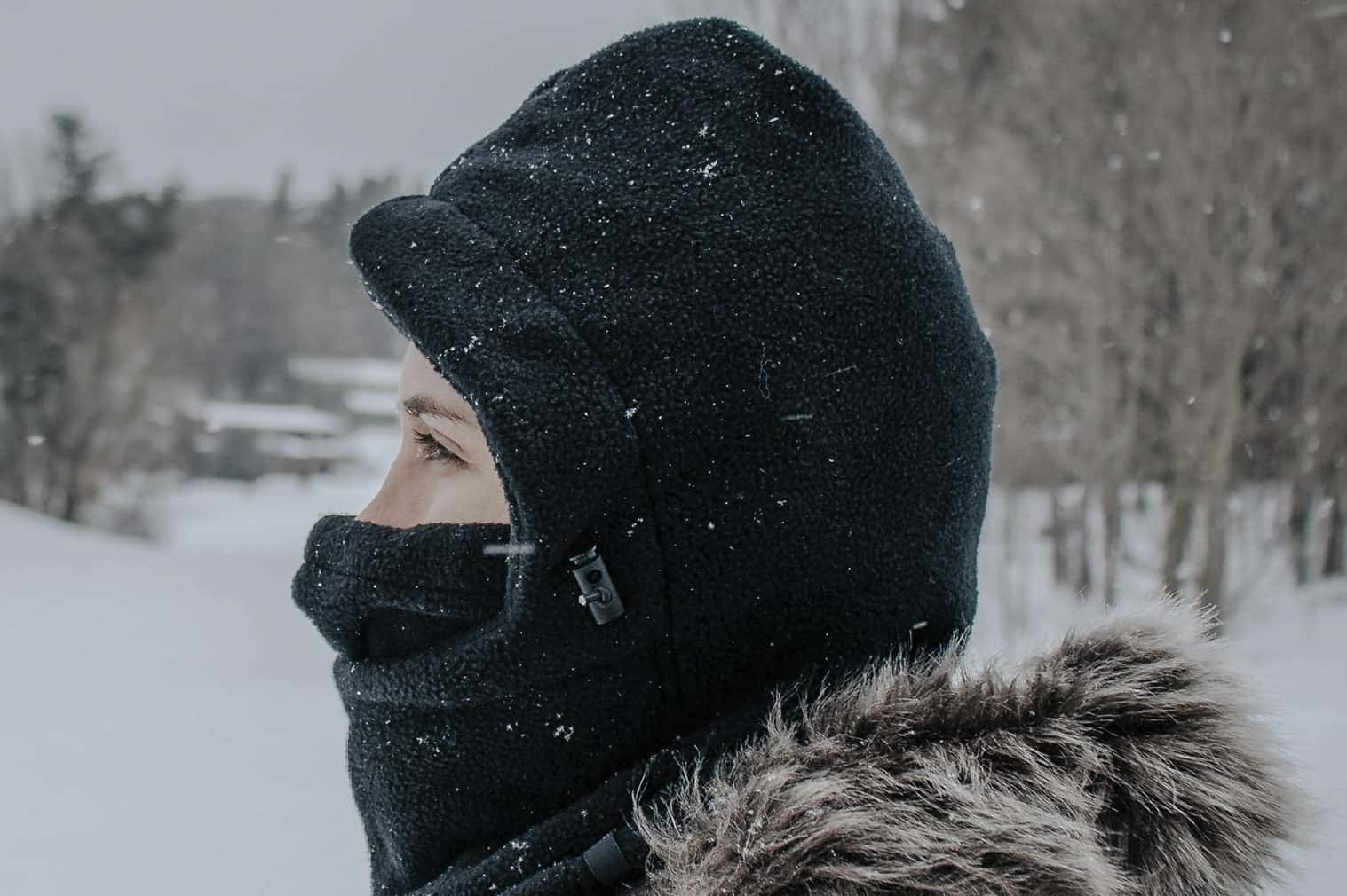 Acessório para inverno frio extremo vento e neve