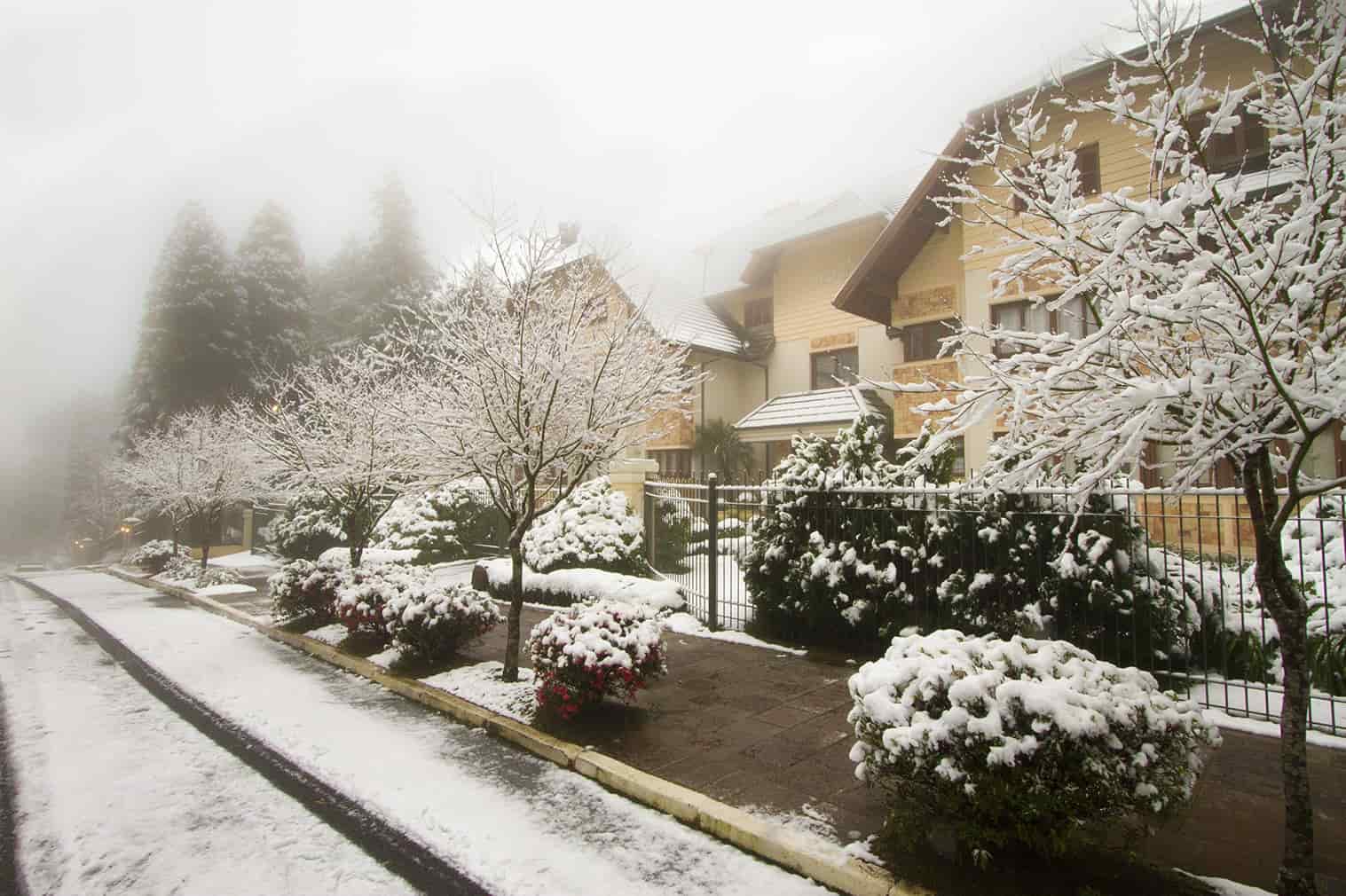 Inverno no Brasil Neve em Gramado 