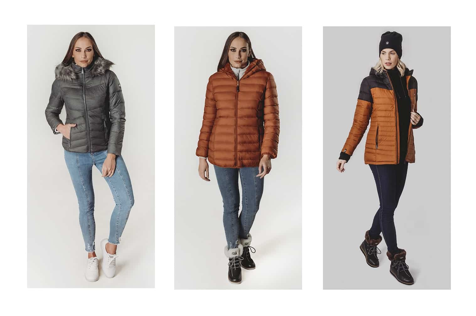 Look quentinho com casaco puffer