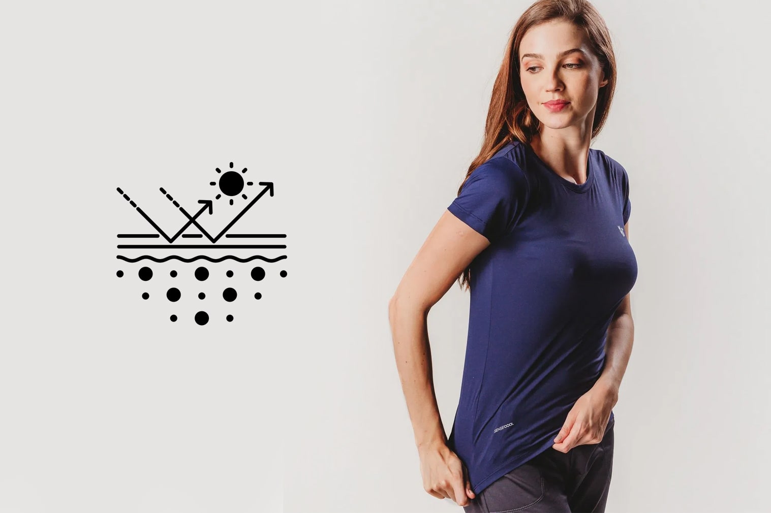 Blusas e camisetas com proteção UV