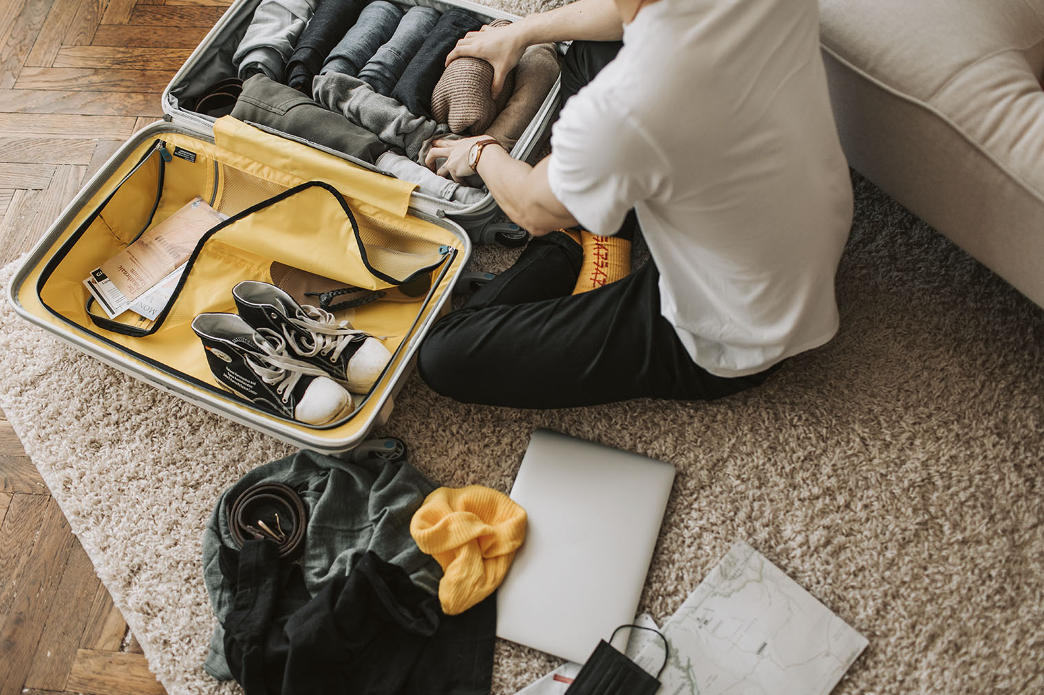 Organização de malas para viagem