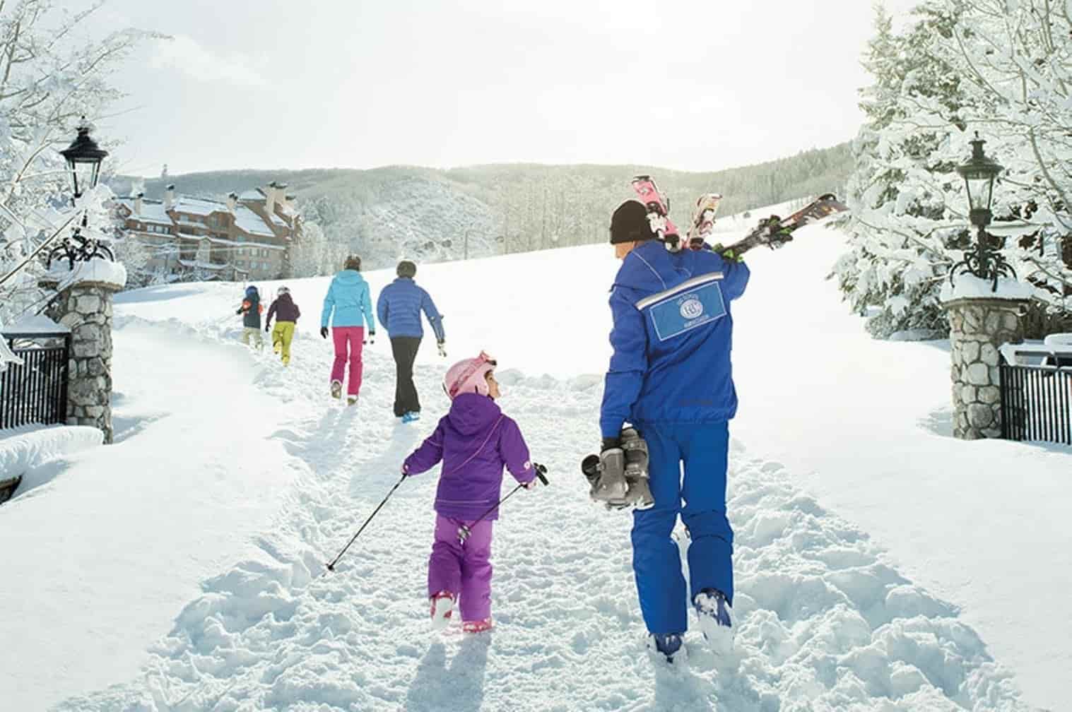 Pais e crianças na neve Blog Fiero