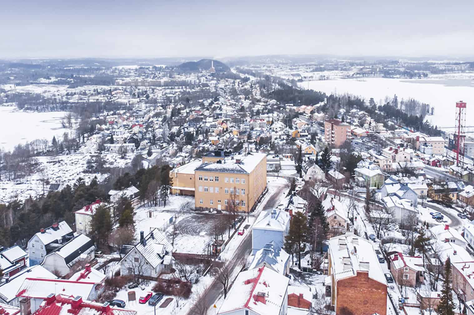 Tampere Finlândia no inverno
