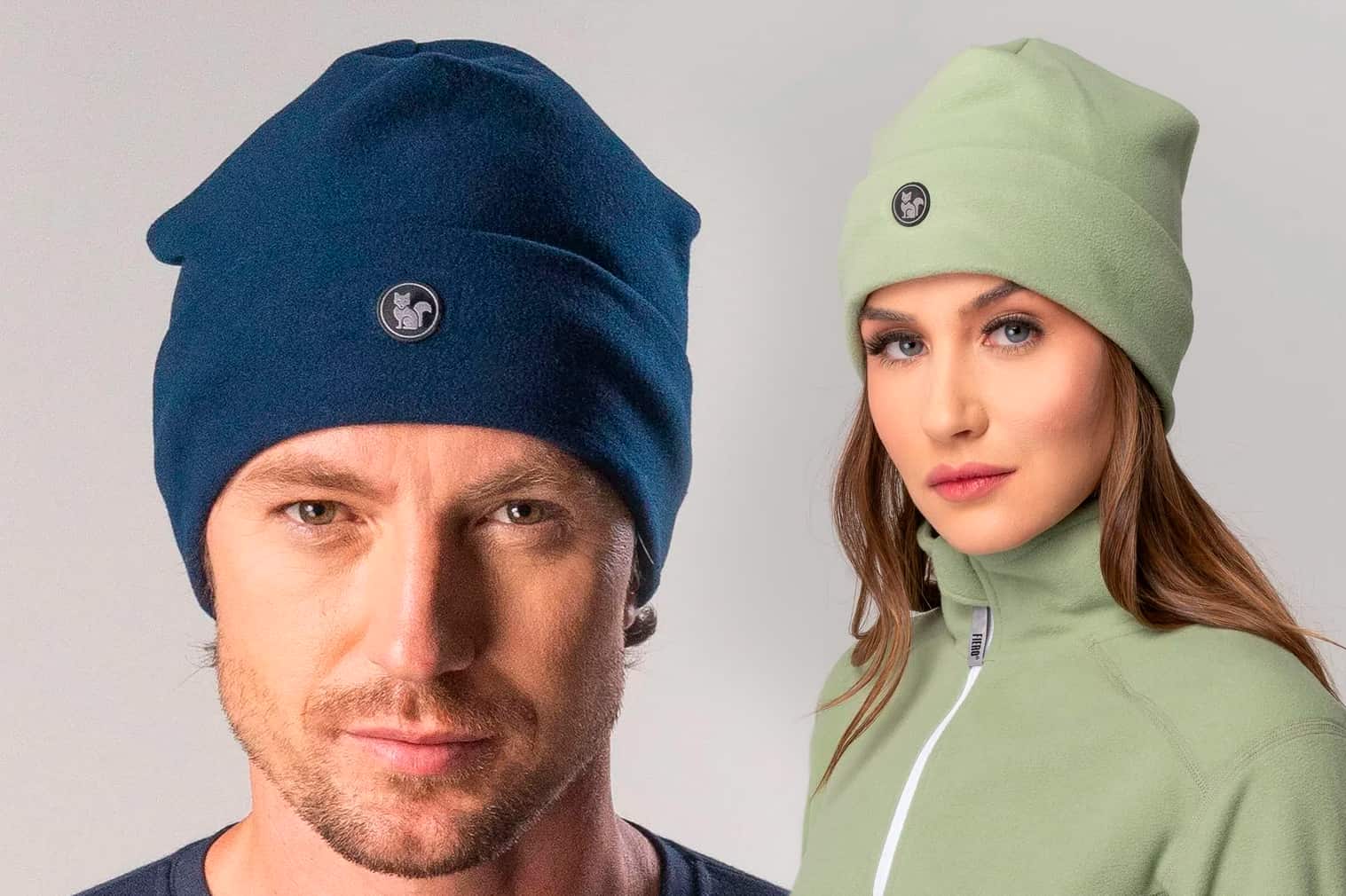Gorros em fleece térmico de frio