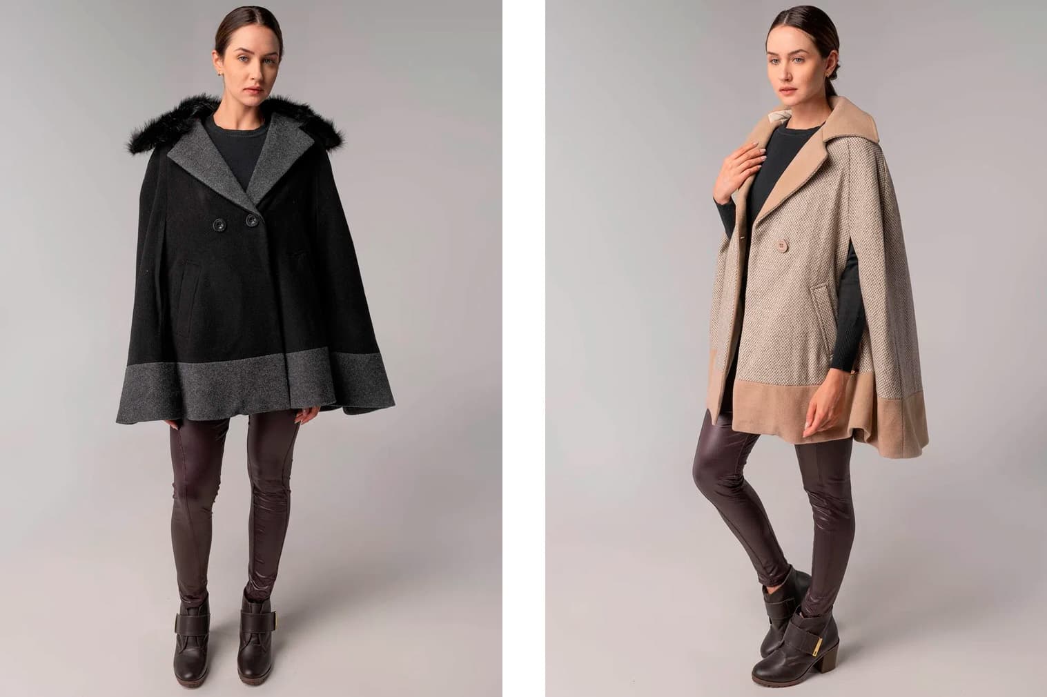 Looks de inverno com poncho feminino