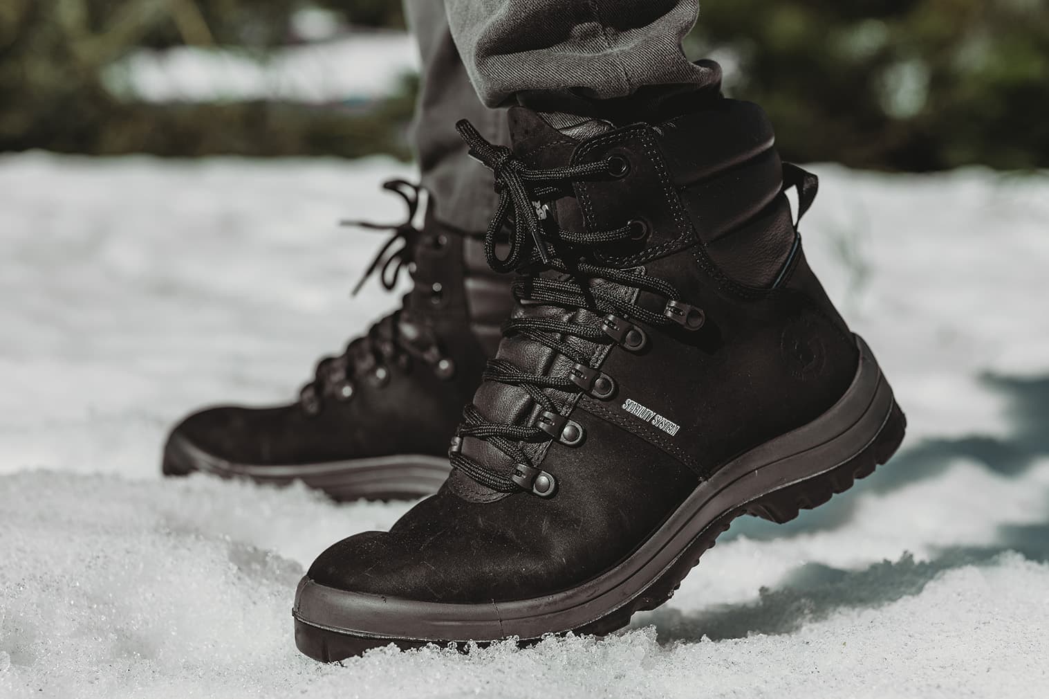 Bota impermeável para neve masculina