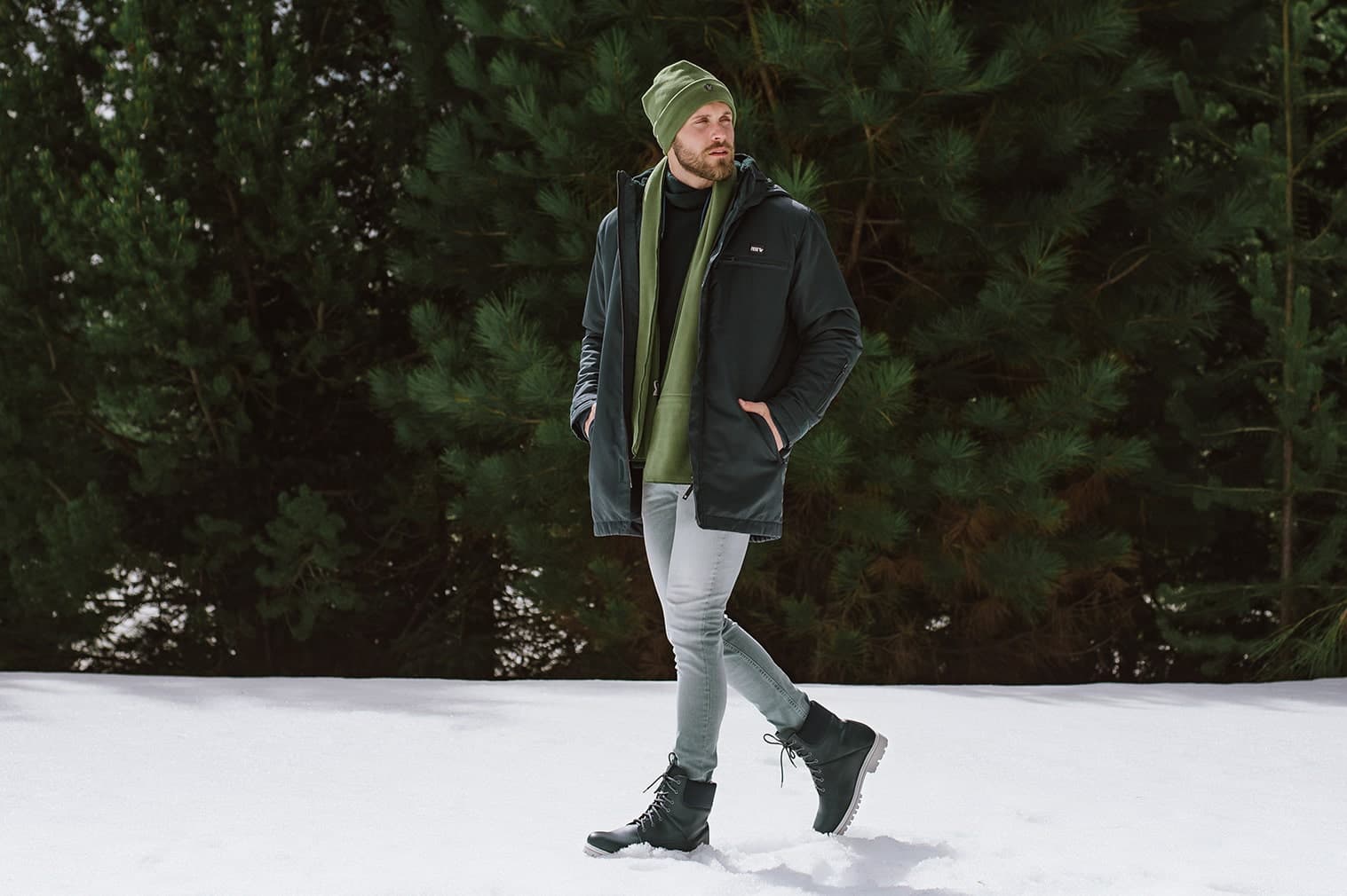 Roupa verde masculina